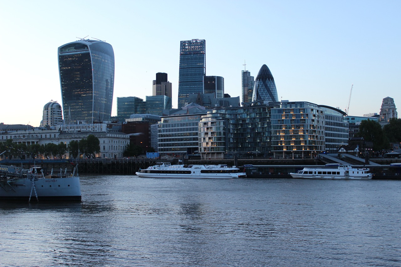 Londonas, Panorama, Anglija, Jungtinė Karalystė, Upė, Architektūra, Temzės Upė, Miestas, Pastatas, Kapitalas