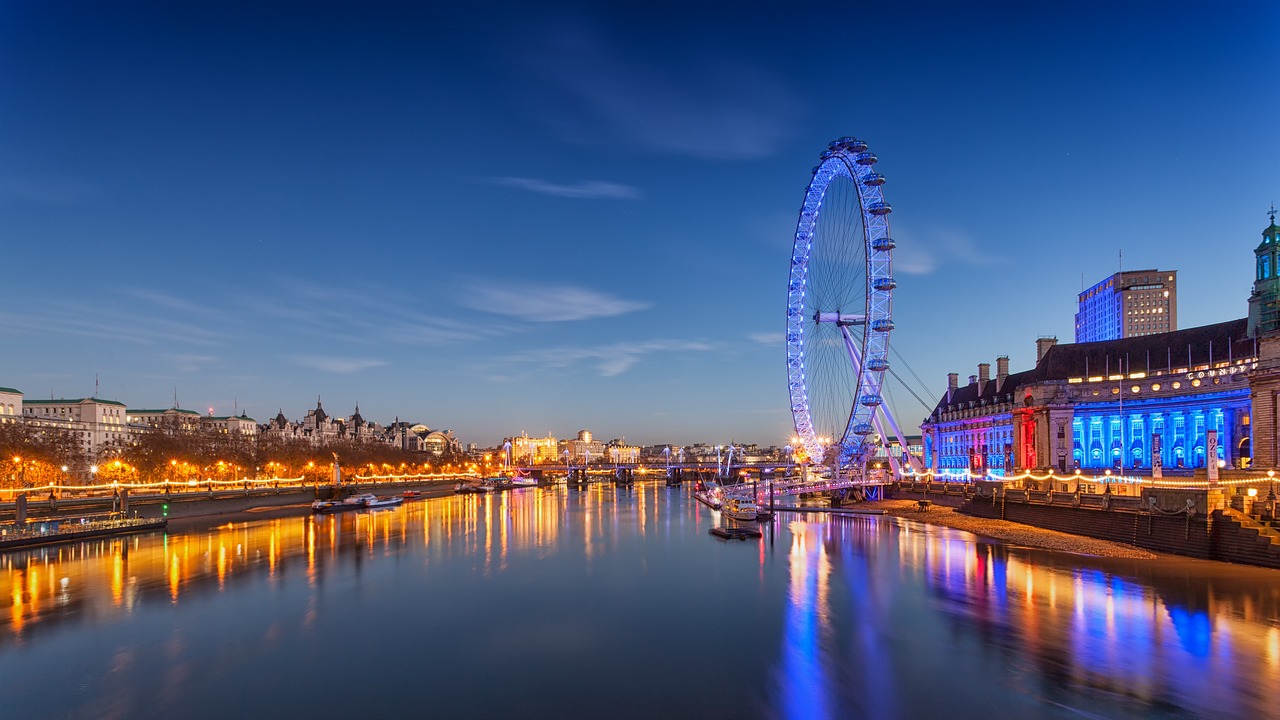 Londono Akis, Ferris Ratas, Londonas, Anglija, Orientyras, Thames, Upė, Architektūra, Uk, Miestas