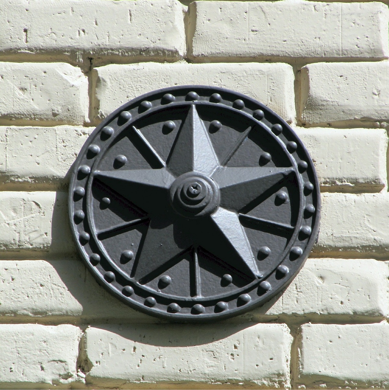 Vieniša Žvaigždė, Texas, Žvaigždė, Metalas, Plytos, Apdaila, Metalinis, Balta, Ornamentas, Dizainas