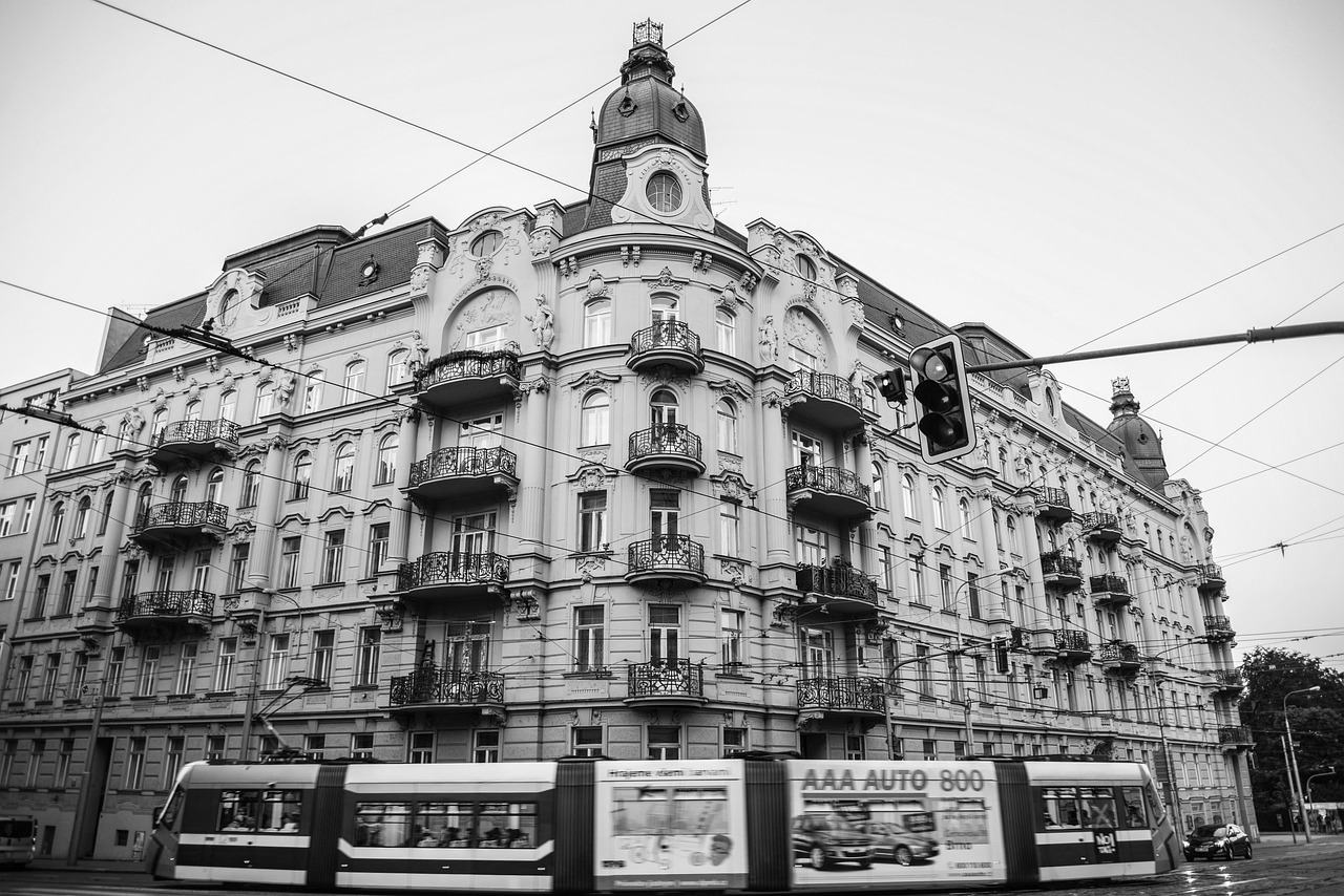 Ilga Ekspozicija, Juoda Ir Balta, Miesto, Tramvajus, Geležinkelis, B W, Brno, Judėjimas, Eismas, Gatvė