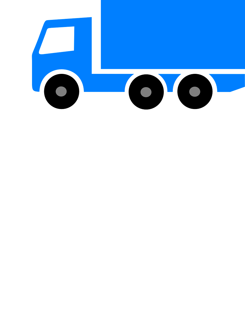 Sunkvežimis, Gabenimas, Sunkvežimis, Konteineris, Ratas, Ratukas, Profilis, Mėlynas, Nemokama Vektorinė Grafika, Nemokamos Nuotraukos