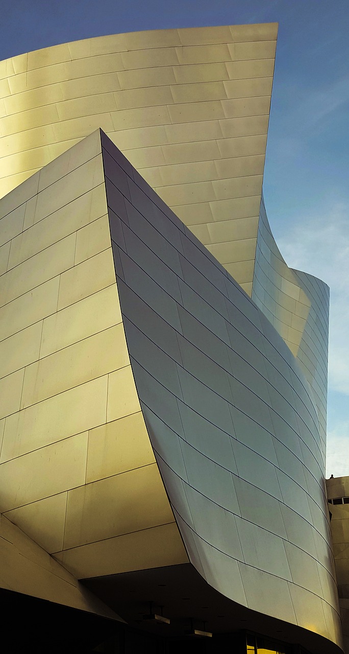 Los Andželas,  Walt Disney Koncertų Salė,  Frank Gehry,  Architektūra,  Statyba,  Miestas,  Nerūdijantis Plienas,  Geometrinis,  Dizainas, Nemokamos Nuotraukos