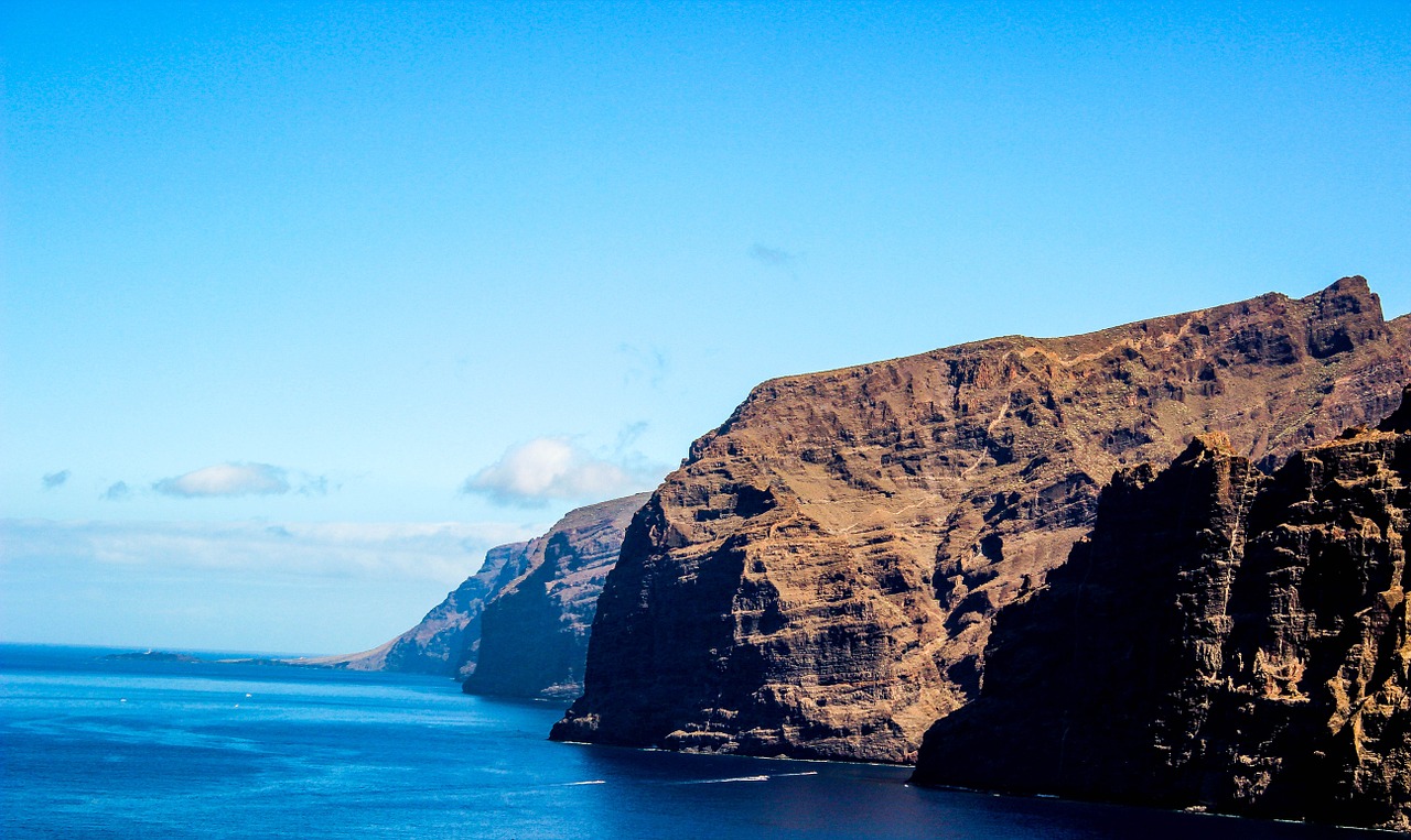 Los Gigantes, Akmuo, Rokas, Jūra, Debesys, Dangus, Vaizdas, Gamta, Nemokamos Nuotraukos,  Nemokama Licenzija