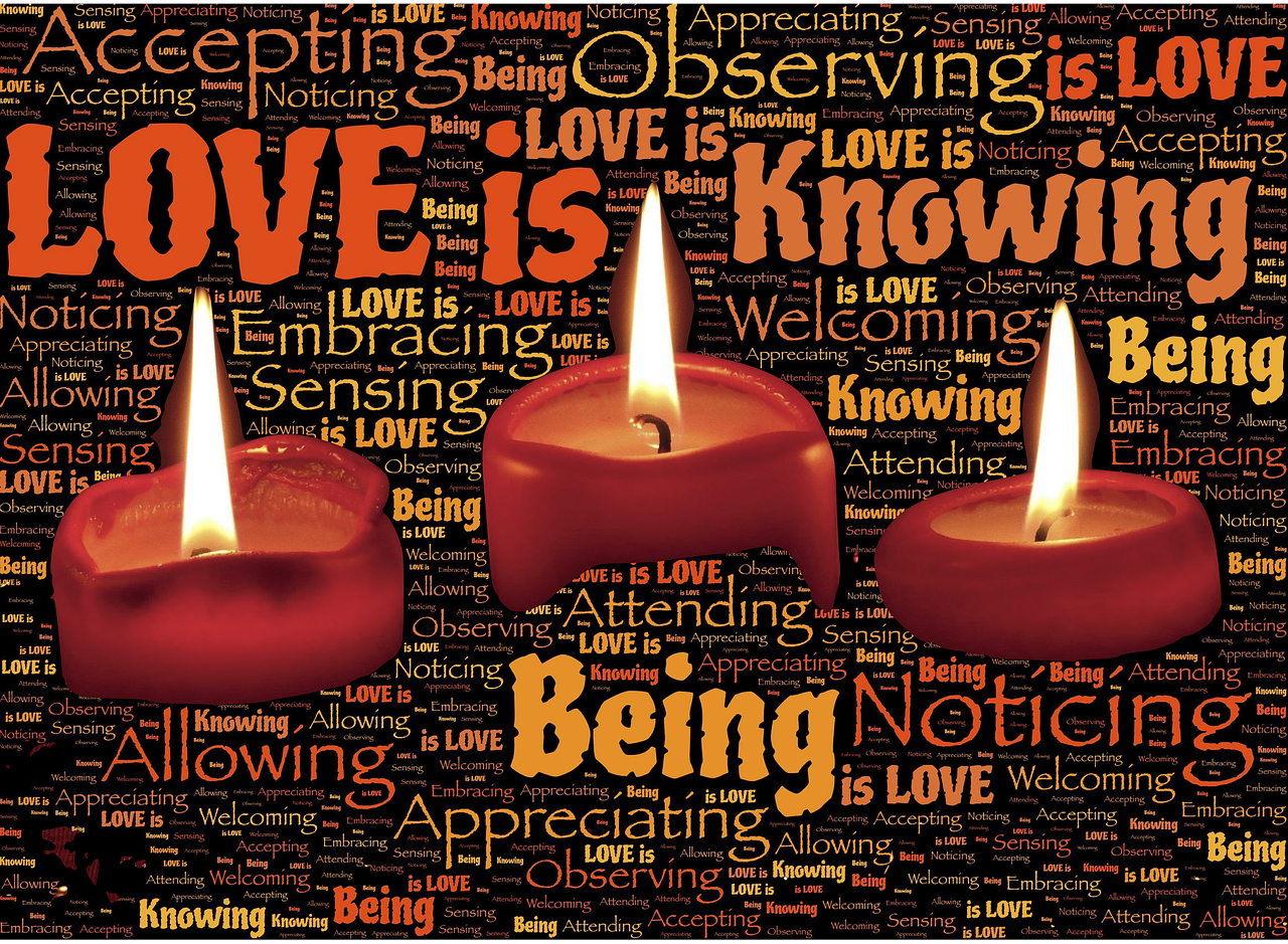 Meilė, Žvakės, Liepsnos, Žinant, Esamas, Stebėdamas, Priėmimas, Apimantis, Vertina, Pastebimas