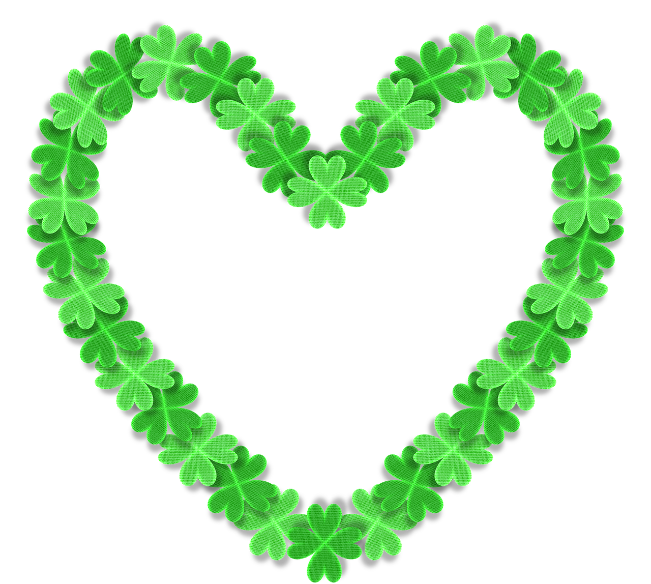 Meilė, 3D Širdis, Šaukštas, Dobilas, Šv Patriko Diena, Airiškas, Keturių Lapų Dobilų, 4 Lapų Dobilai, Simbolis, Piktograma