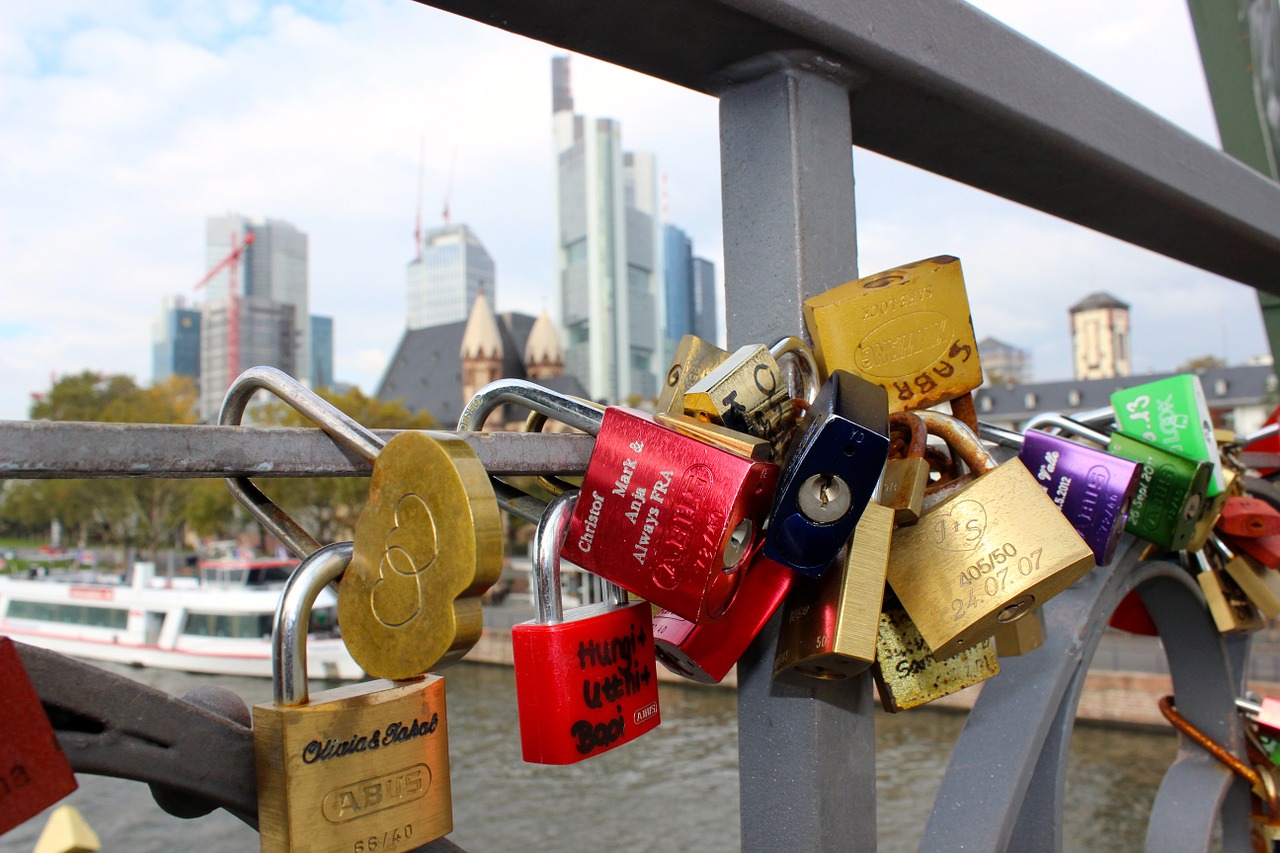 Mylėti Priesaiką, Geležinis Tiltas, Frankfurtas, Pilys, Užraktas, Panorama, Nemokamos Nuotraukos,  Nemokama Licenzija