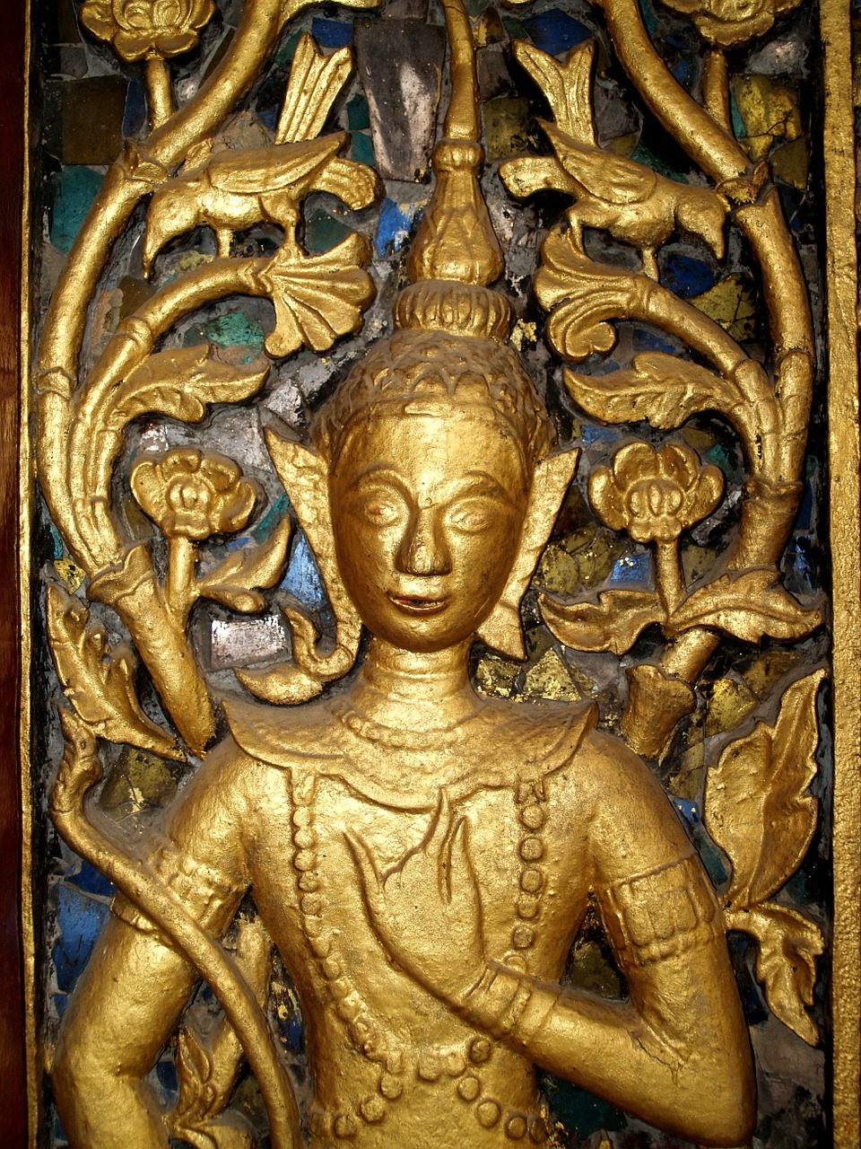 Luang Prabang, Laosas, Phabang, Asija, Mekongas, Šventykla, Statula, Auksas, Deivė, Nemokamos Nuotraukos