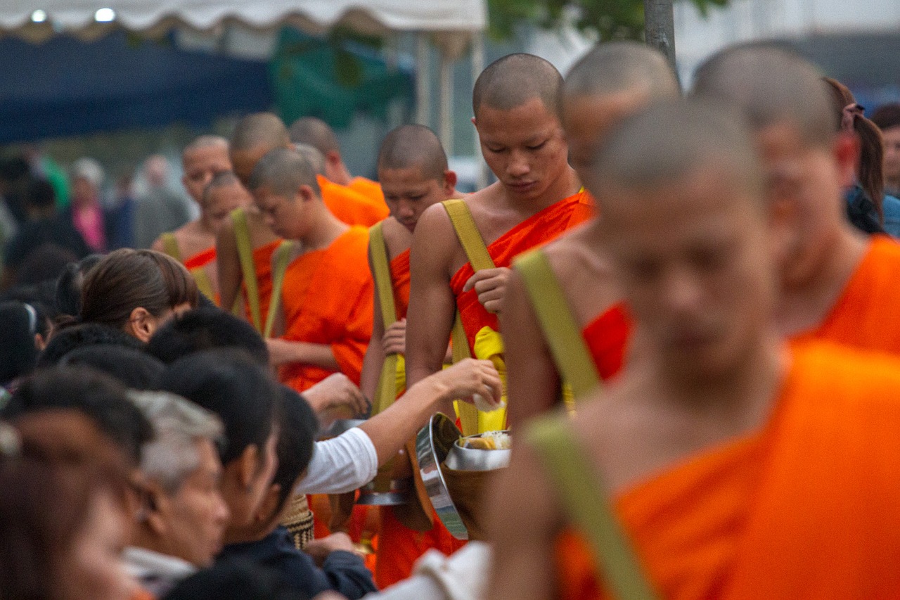 Luang Prabang, Lao, Luang, Prabang, Asija, Kelionė, Tradicinis, Šventykla, Budizmas, Tradicija