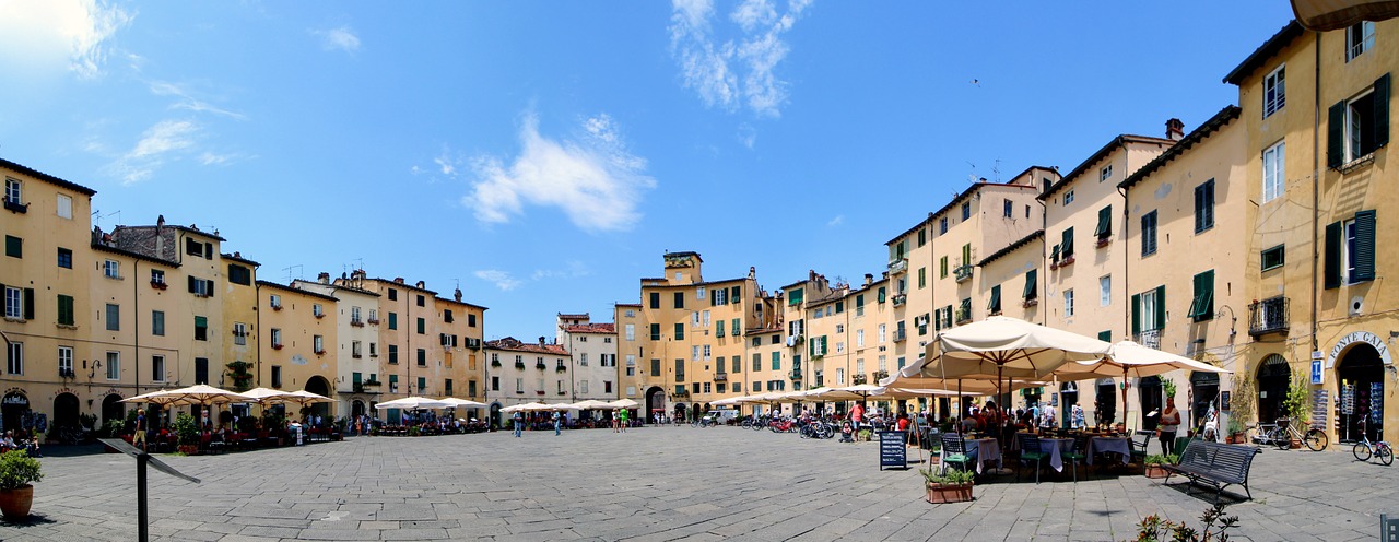 Lucca, Italy, Panorama, Šventė, Toskana, Saulė, Atsipalaidavimas, Erdvė, Fasadas, Architektūra