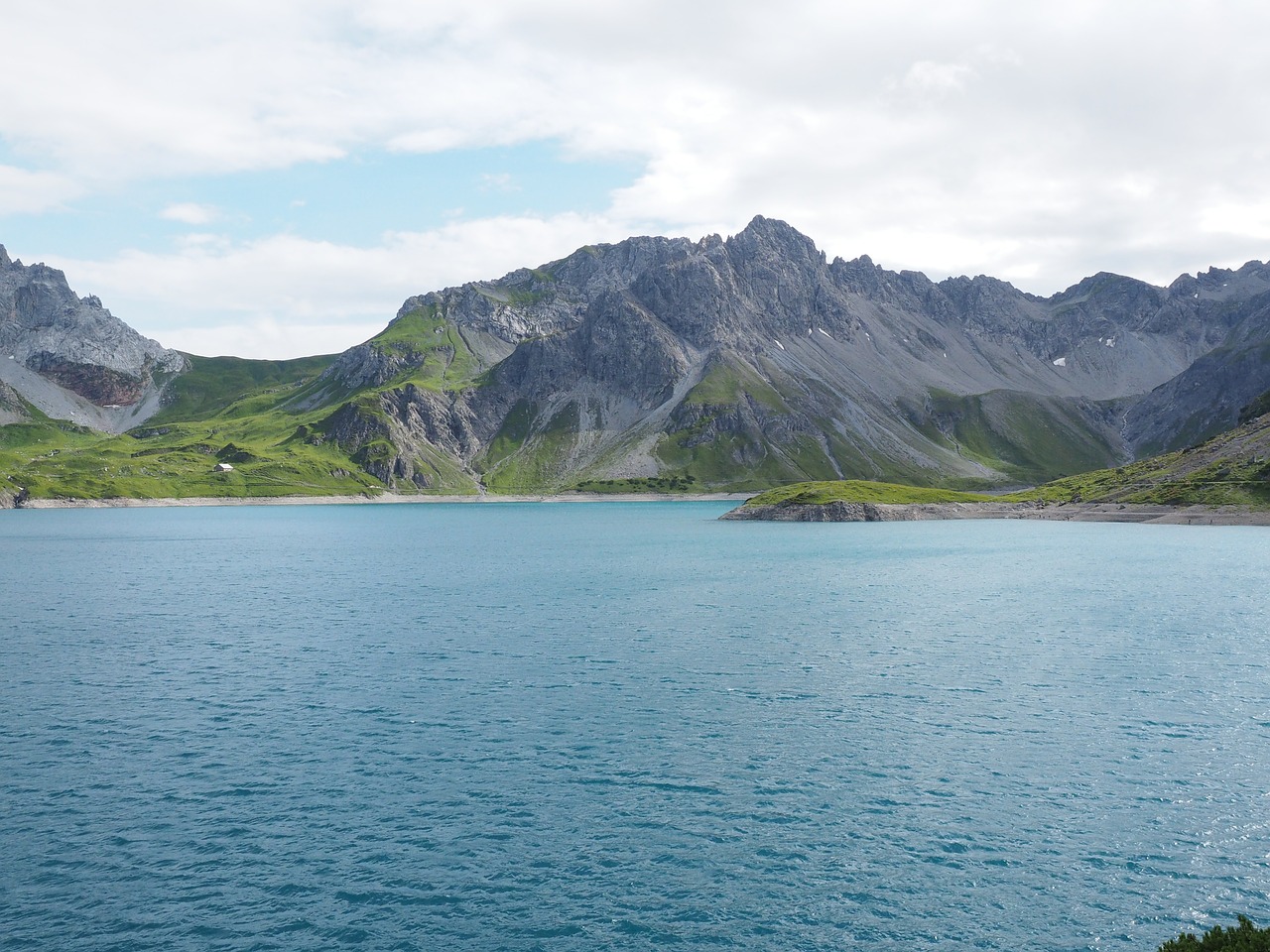 Luenersee, Ežeras, Alpių Ežeras, Kalninis Ežeras, Vanduo, Brandnertal, Vorarlbergas, Austria, Kalnai, Alpių