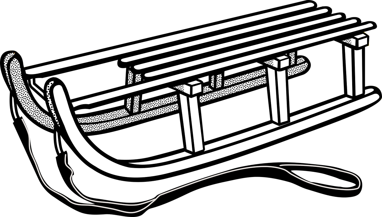 Luge, Kelnės, Kranai, Rogės, Sportas, Sportas, Toboganas, Žaislai, Žiema, Nemokama Vektorinė Grafika