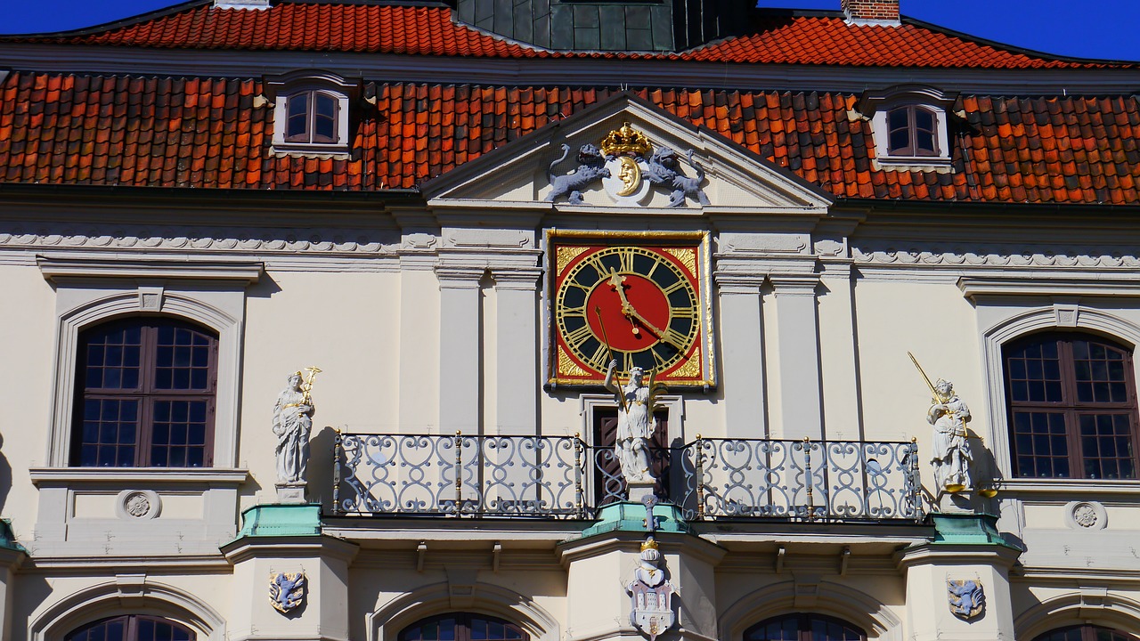 Lüneburg, Miesto Rotušė, Laikrodis, Rathaus-Watch, Vokietija, Fasadas, Pastatas, Senamiestis, Architektūra, Nemokamos Nuotraukos