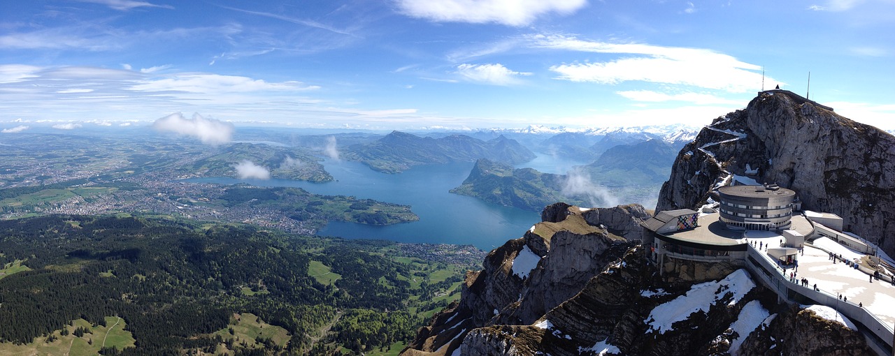Luzern, Vierwaldstaedter See, Panorama, Šveicarija, Nemokamos Nuotraukos,  Nemokama Licenzija