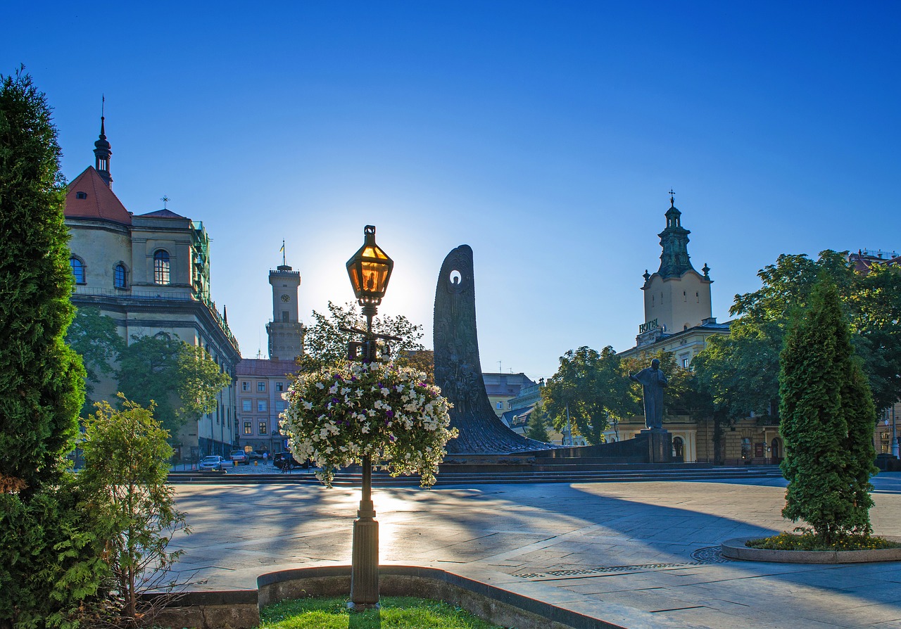 Lviv, Centras, Ukraina, Kraštovaizdis, Barokas, Stilius, Gražus, Europietis, Pastatas, Turizmas