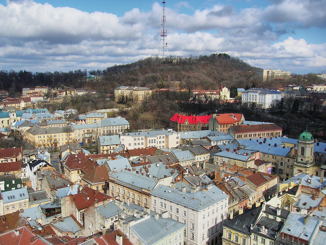 Lviv, Miestas, Miestas Lviv, Ukraina, Turizmas, Lankytinos Vietos, Stogas, Namie, Gražiai, Aukšta Pilis