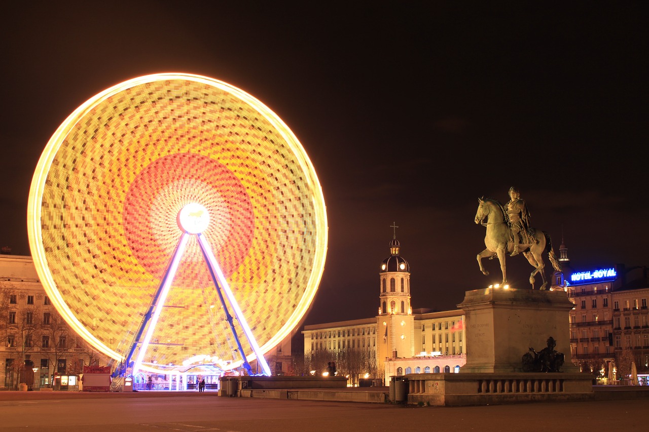 Lyon, Ratas, Ferris Ratas, Vieta Bellecour, Nemokamos Nuotraukos,  Nemokama Licenzija