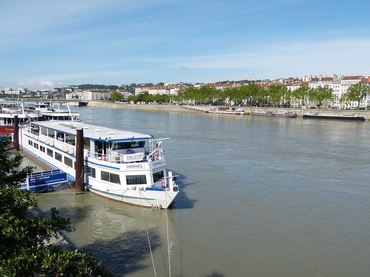 Lyon, Rhône, Upė, Senamiestis, Miestas, Vaizdas, France, Architektūra, Miesto Panorama, Laivas