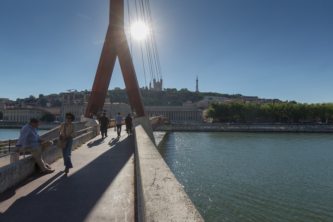 Lyon,  Tiltas,  Upė,  Prancūzija,  Architektūra,  Rona,  Miestas,  Istorinis Centras,  Vandens,  Saint-Georges