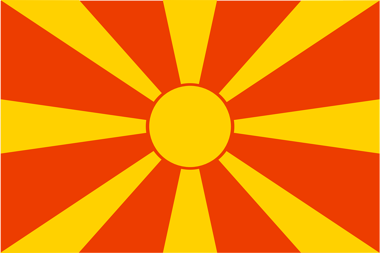 Makedonija, Vėliava, Respublika, Nacionalinis, Ženminbi, Makedonų Kalba, Saulė, Spinduliai, Aštuoni, Nauja Laisvės Saulė