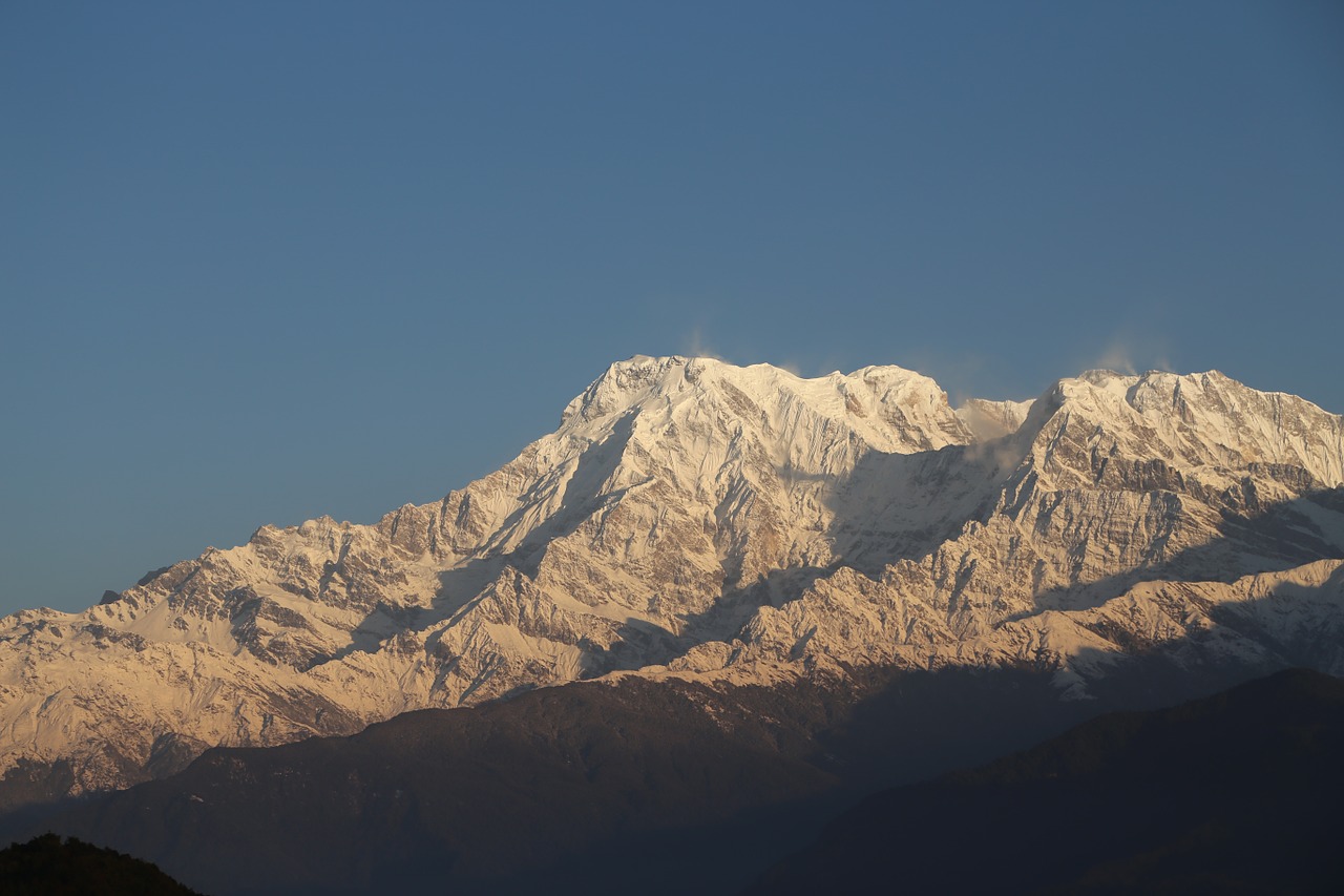 Machhapuchre, Kalnas, Nepalas, Kraštovaizdis, Balta, Panoraminis, Vaizdas, Nemokamos Nuotraukos,  Nemokama Licenzija