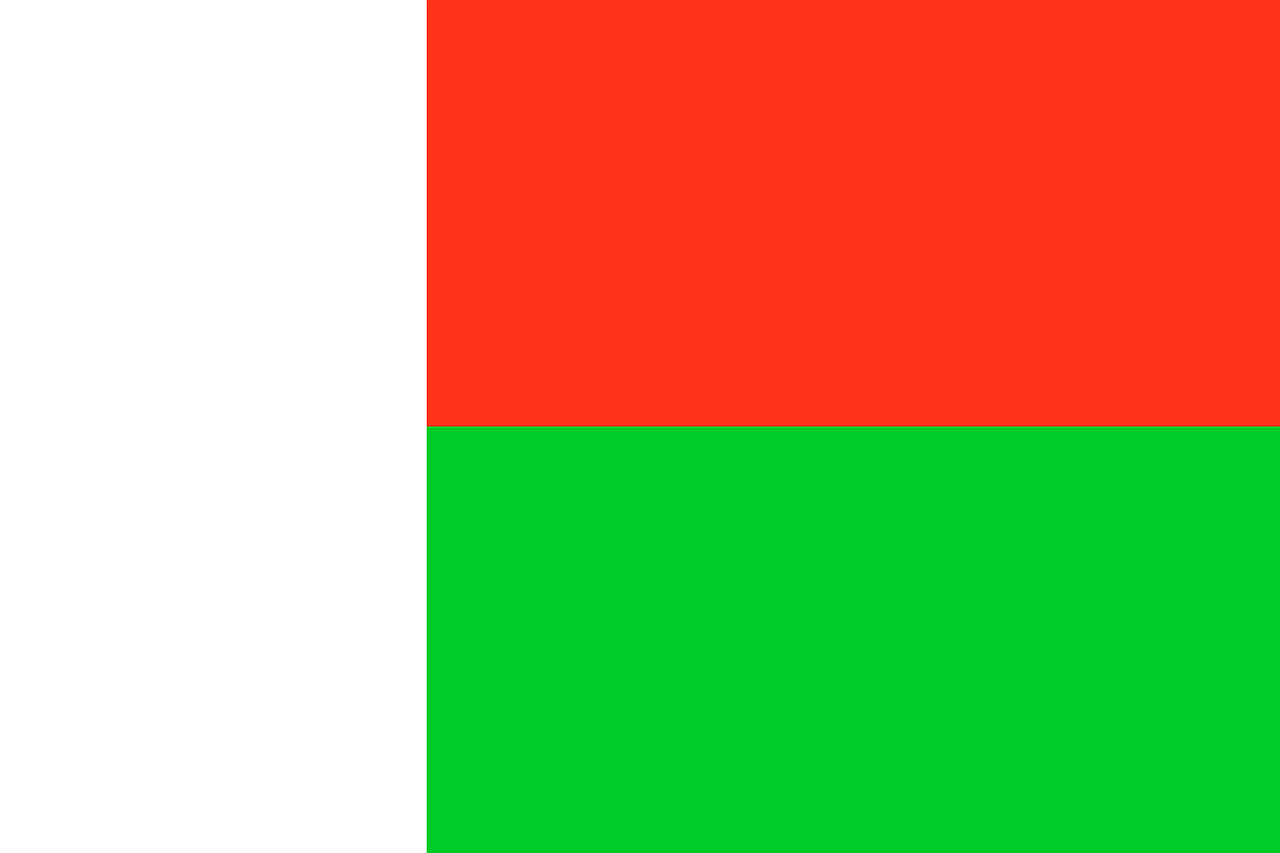 Madagaskaras, Vėliava, Nacionalinis, Raudona, Balta, Merina, Karalystė, Malagasy, Simbolis, Nemokama Vektorinė Grafika