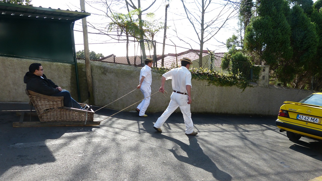 Madeira, Portugal, Funchal, Monte, Transporto Priemonė, Rickshaw, Nemokamos Nuotraukos,  Nemokama Licenzija