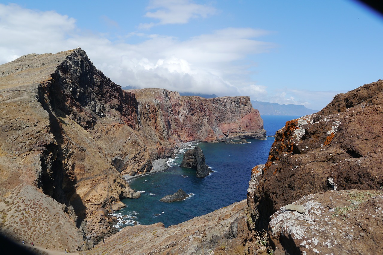 Madeira, Uolos, Kranto, Žygis, Akmuo, Jūra, Rokas, Kraštovaizdis, Uolos Pakrantė, Perspektyva