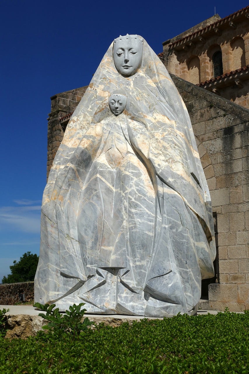 Madonna, Krikščionis, Vaizdas, Statula, Abstraktus, Šiuolaikiška, Marija, Jėzus, Katalikų, Religija