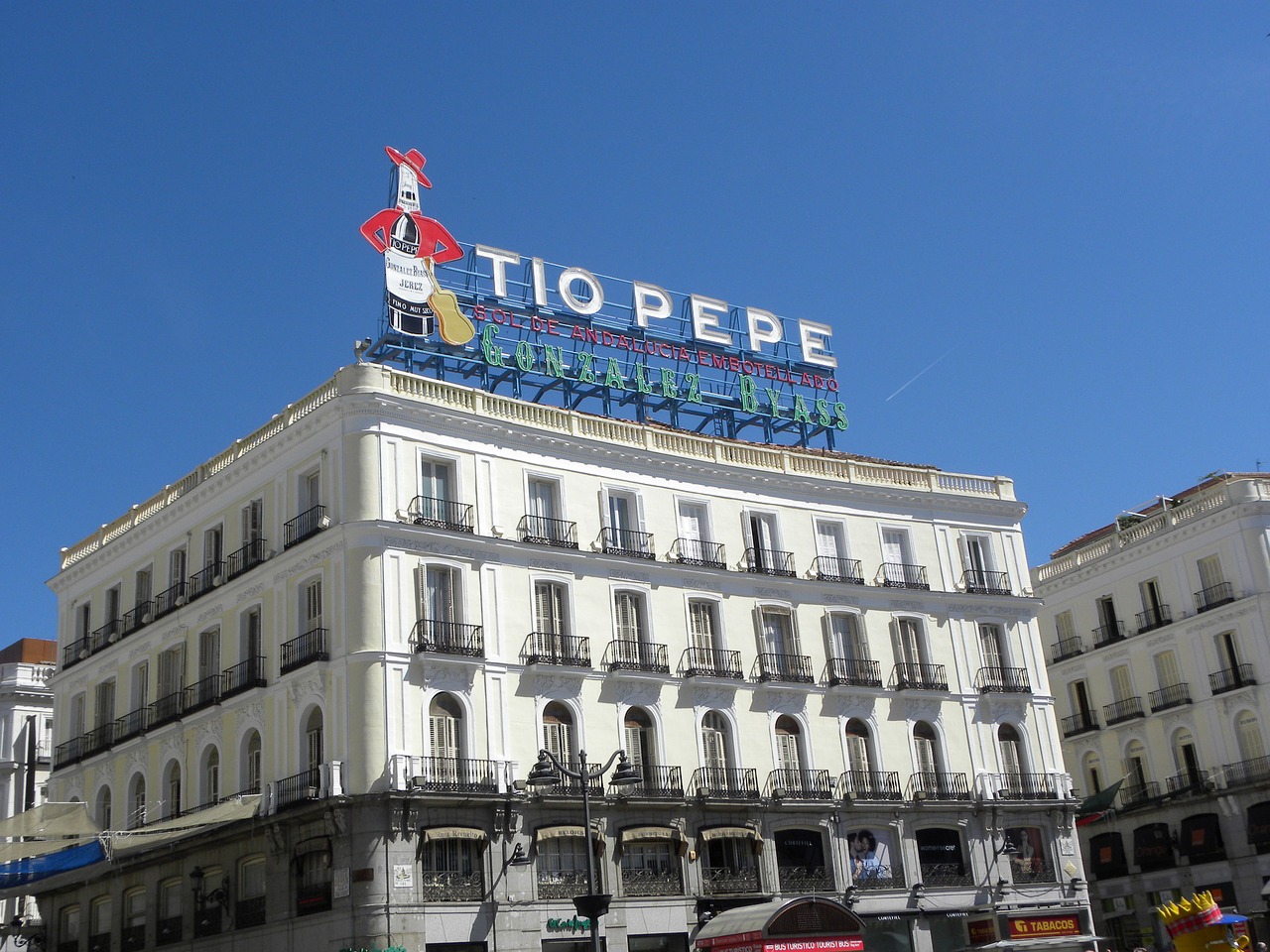 Madride, Puerta Del Sol, Madride Centras, Tio Pepe, Emblematico, Nemokamos Nuotraukos,  Nemokama Licenzija