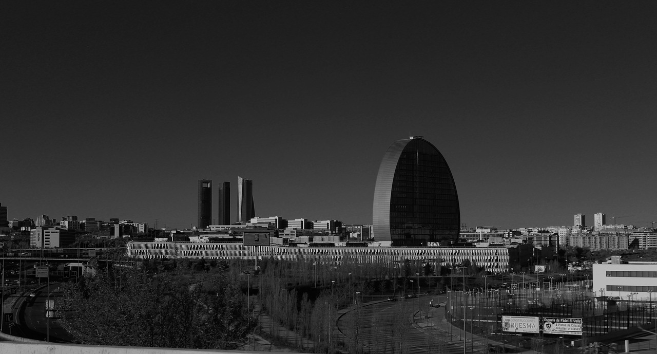 Madride, Panorama, Panoraminis, Architektūra, Dangoraižis, Nekilnojamasis Turtas, Verslas, Torres, Miestas, Miesto