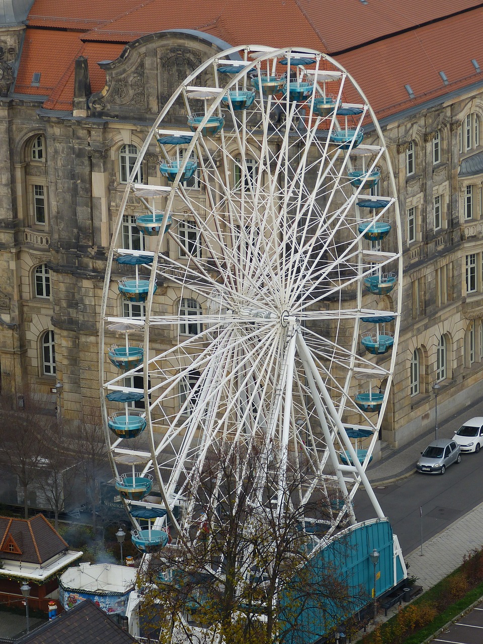 Magdeburgas, Saksonija-Anhaltas, Vaizdas, Perspektyva, Miestas, Senamiestis, Miesto Rotušė, Šviesus, Kalėdų Rinka, Ratas