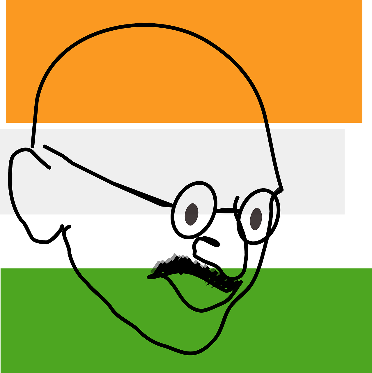 Mahatma Gandhi, Vėliava, Indijos, Trispalvis, Šafranas, Oranžinė, Balta, Žalias, Nacionalinis, Simbolis