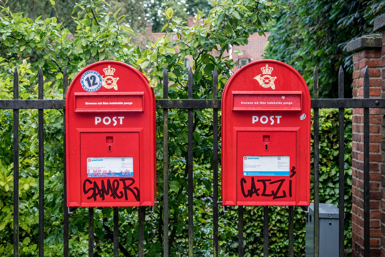 Paštas, Pašto Dėžutę, Pranešimas, Komunikacija, Paštas, Pašto Dėžutės, Denmark, Pašto Išlaidos, Laiškas, Raudona