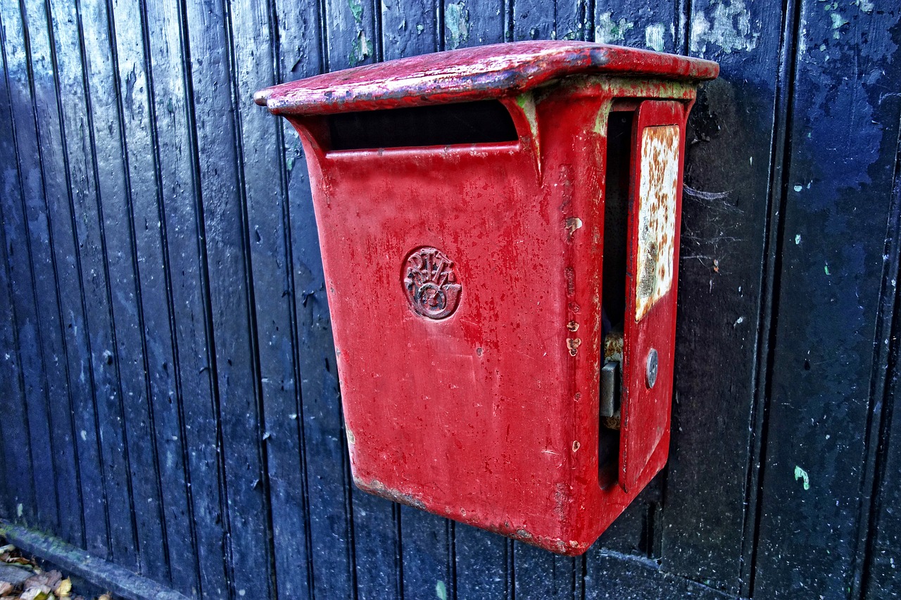 Pašto Dėžutę, Paštas, Laiškas, Komunikacija, Pranešimas, Pranešimas, Pristatymas, Vintage, Tradicinis, Raudona Laiškų Dėžutė