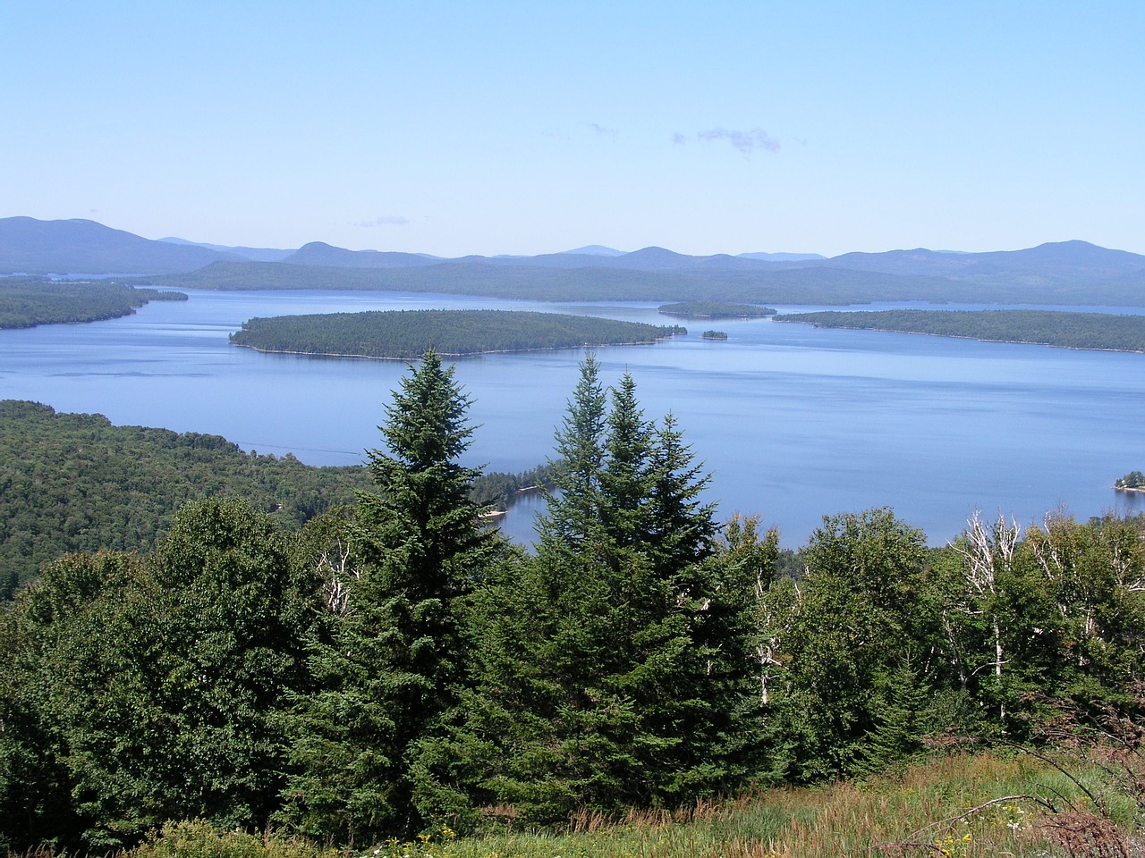 Maine, Ežeras, Vanduo, Kraštovaizdis, Lauke, Vaizdingas, Miškas, Gamta, Kalnas, Medis