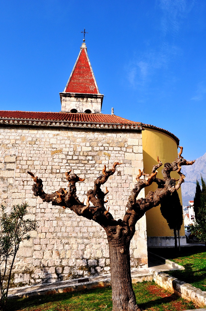 Makarska, Kroatija, Bažnyčia, Siena, Krikščionis, Europa, Dalmatija, Viduržemio Jūros, Nemokamos Nuotraukos,  Nemokama Licenzija