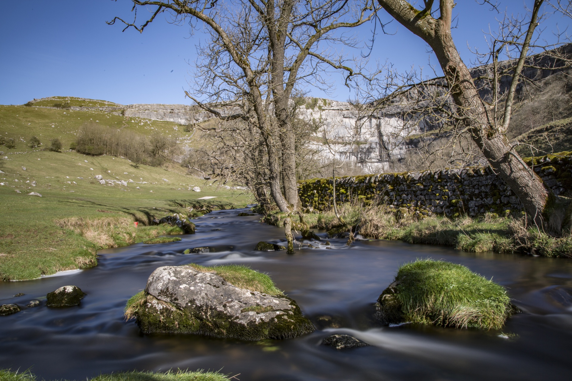 Malham,  Cove,  Uk,  Lauke,  Akmuo,  Parkas,  Nacionalinis,  Dales,  Žalias,  Šiaurė