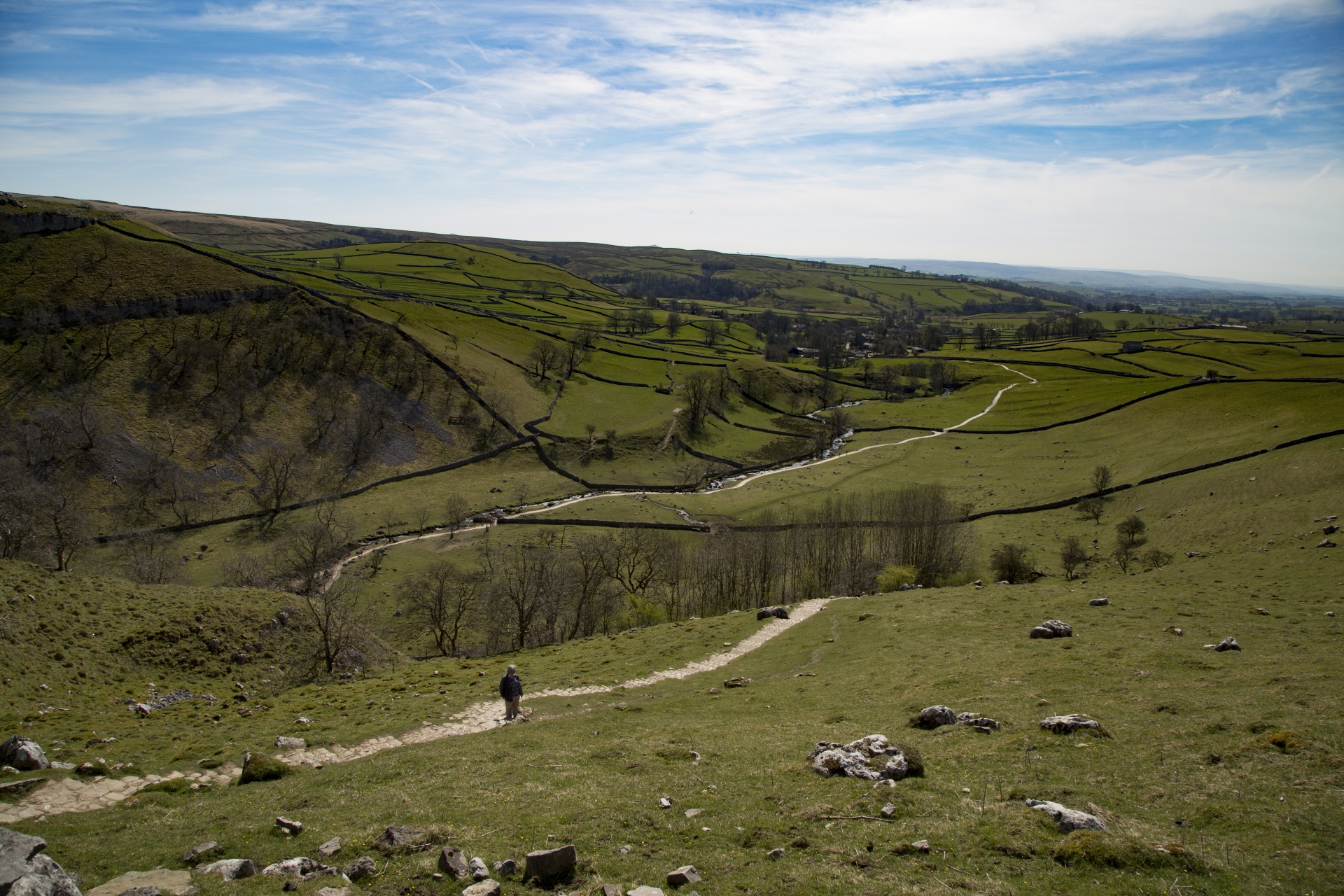 Cove,  Dales,  Laukai,  Žalias,  Keliautojams,  Orientyras,  Kalkakmenis,  Malham,  Nacionalinis,  Šiaurė