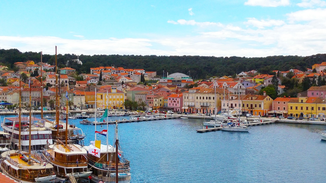 Malis Losinj, Miestas, Kroatija, Sala, Losinj, Miestas, Viduržemio Jūros, Adrijos Regionas, Kelionė, Jūra