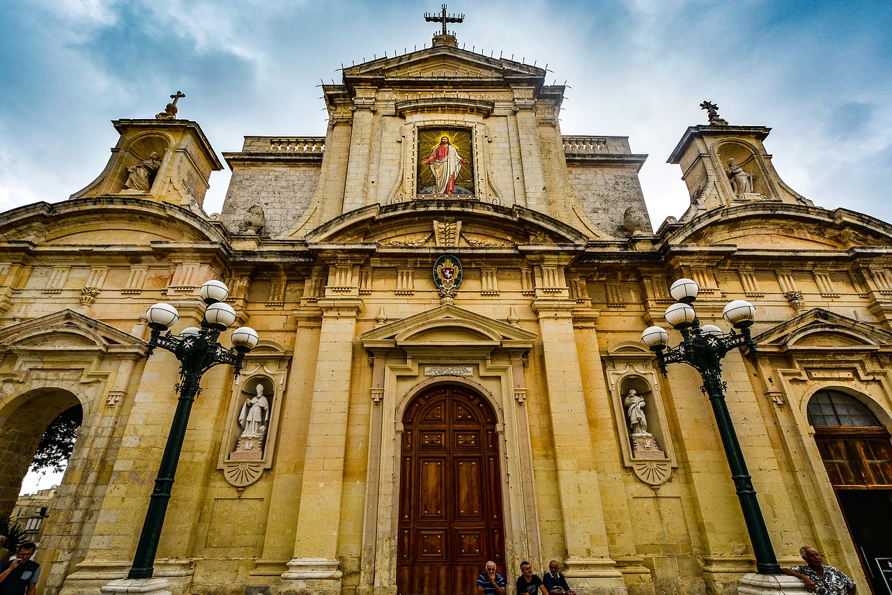 Malta, Mdina, Katedra, Viduržemio Jūros, Miestas, Bažnyčia, Europa, Istorinis, Durys, Arka