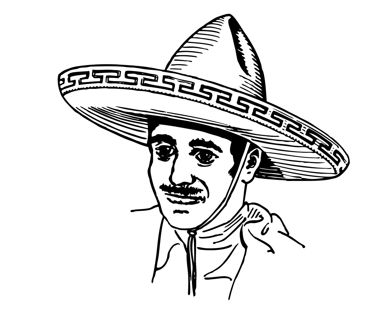 Vyras, Sombrero, Skrybėlę, Meksikietis, Kostiumas, Ispaniškas, Lotynų, Patinas, Ūsai, Tradicinis