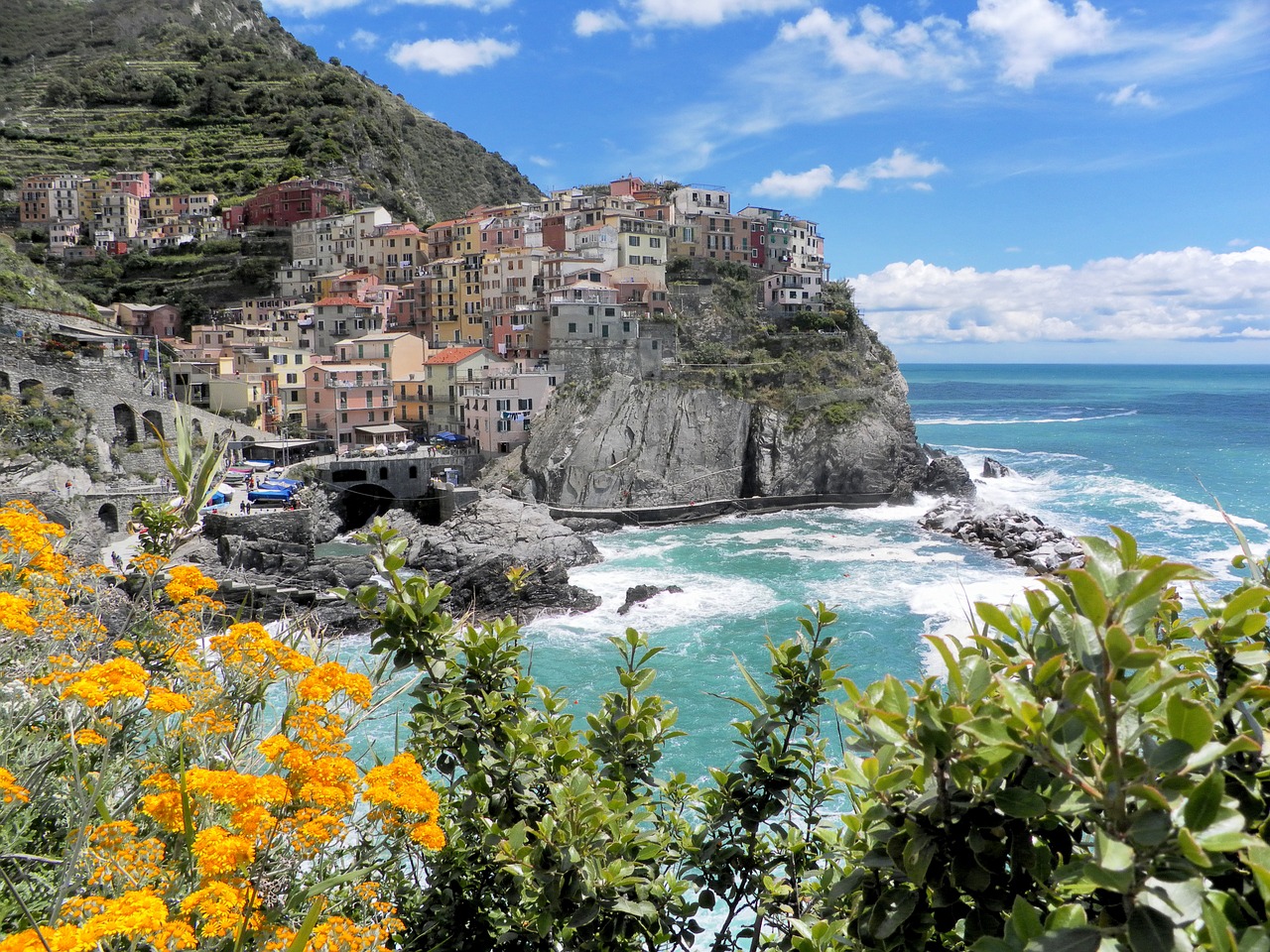 Manarola, Italy, Cinque Terre, Jūra, Saulė, Ligurija, Nemokamos Nuotraukos,  Nemokama Licenzija