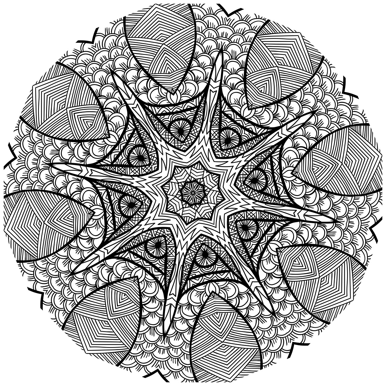 Mandala, Line Art, Juoda Ir Balta, Modelis, Nemokamos Nuotraukos,  Nemokama Licenzija