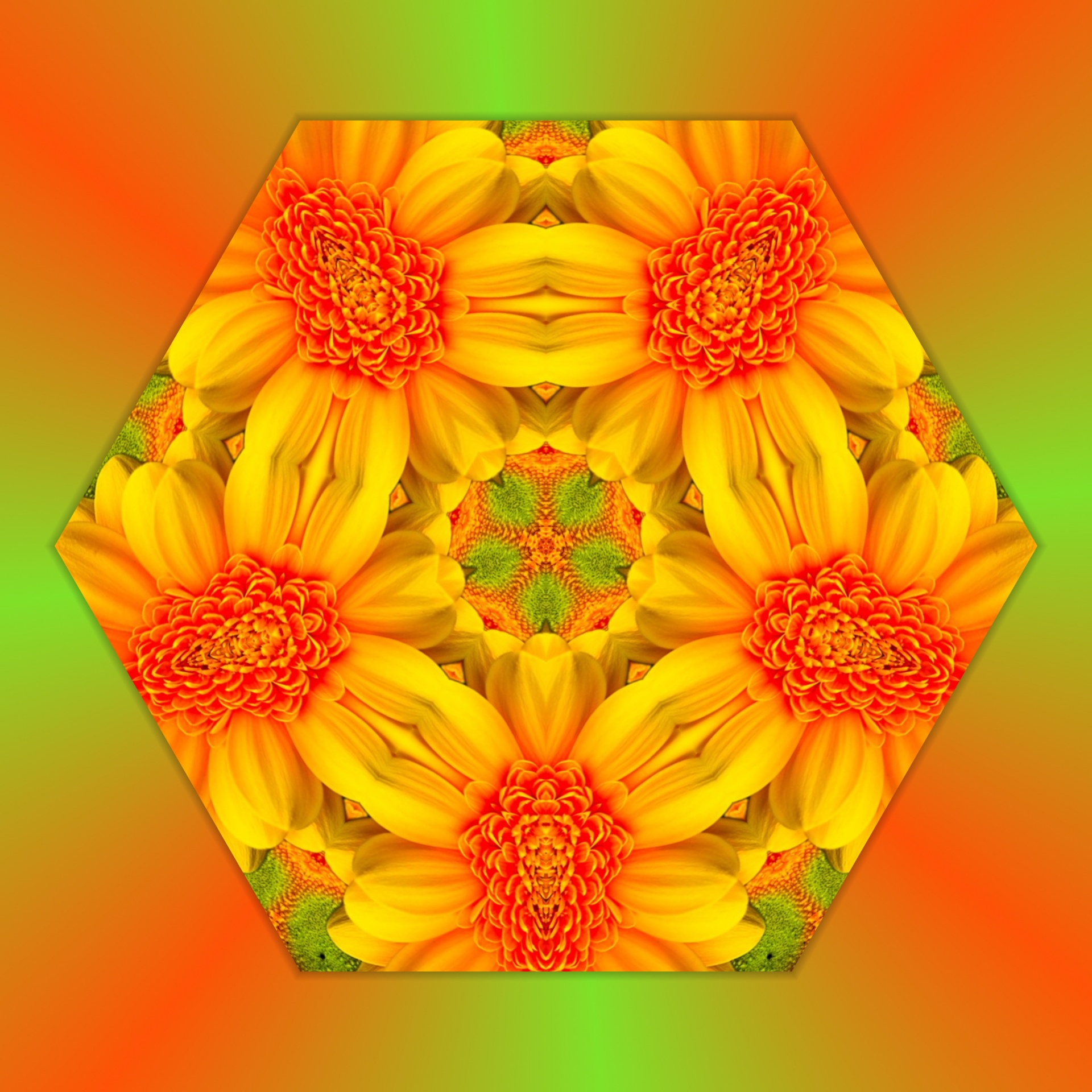 Mandala,  Scrapbooking,  Fonas,  Popierius,  Gėlės,  Oranžinė,  Geltona,  Žalias,  Mandala Gėlė (2), Nemokamos Nuotraukos