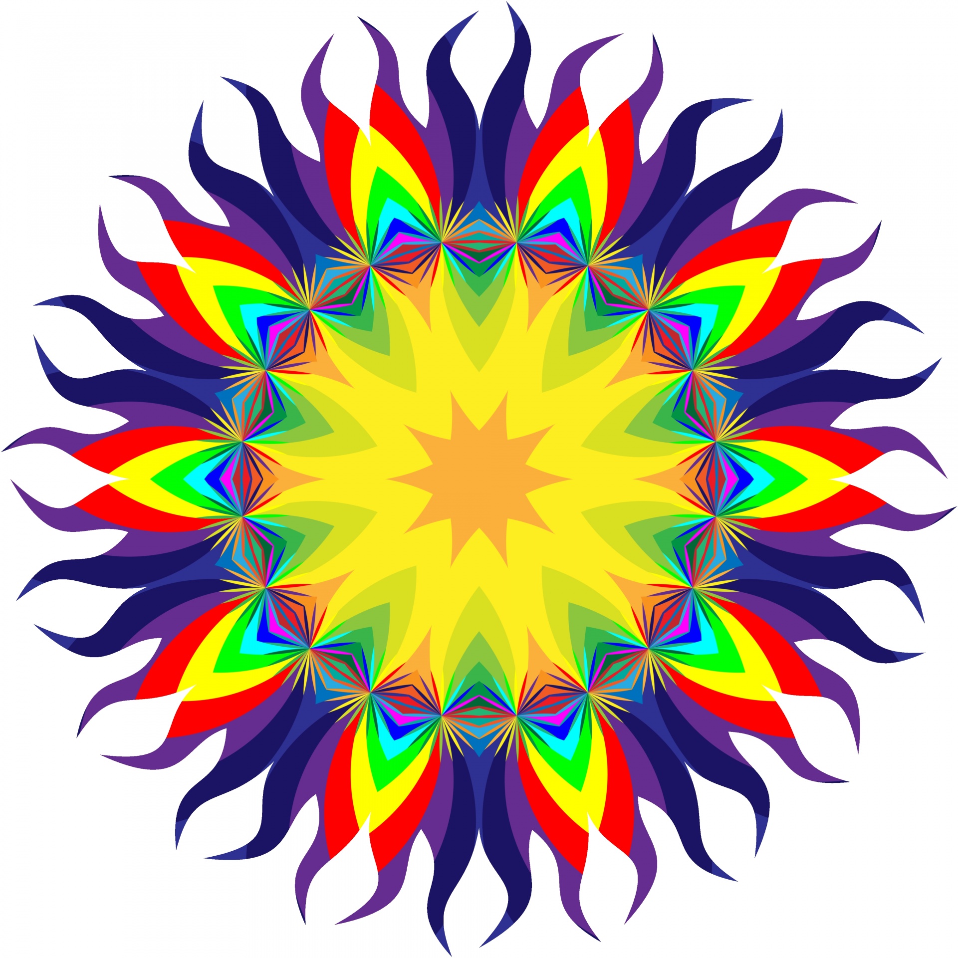 Mandala,  Saulė,  Spalva,  Spinduliai,  Izoliuotas,  Balta,  Fonas,  Simetriškas,  Piešimas,  Kaleidoskopas