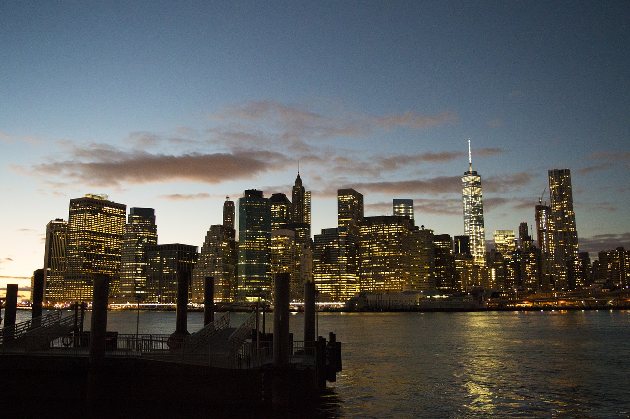 Manhatanas, Centro, Nyc, Niujorkas, Panorama, Amerikietis, Architektūra, York, Usa, Miestas