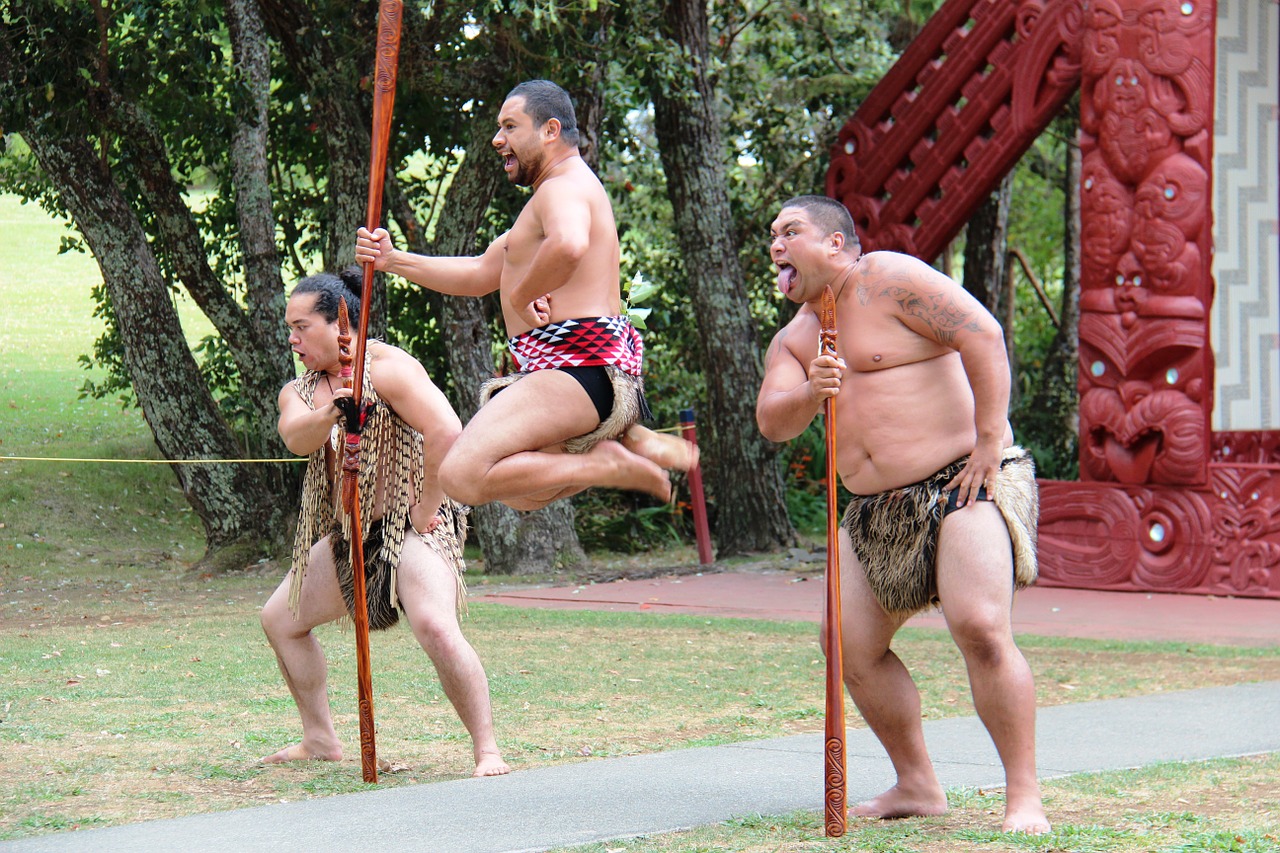 Maori, Vyrai, Šokinėti, Hop, Ietis, Kovotojas, Karys, Padaryti Veidą, Naujoji Zelandija, Kultūra