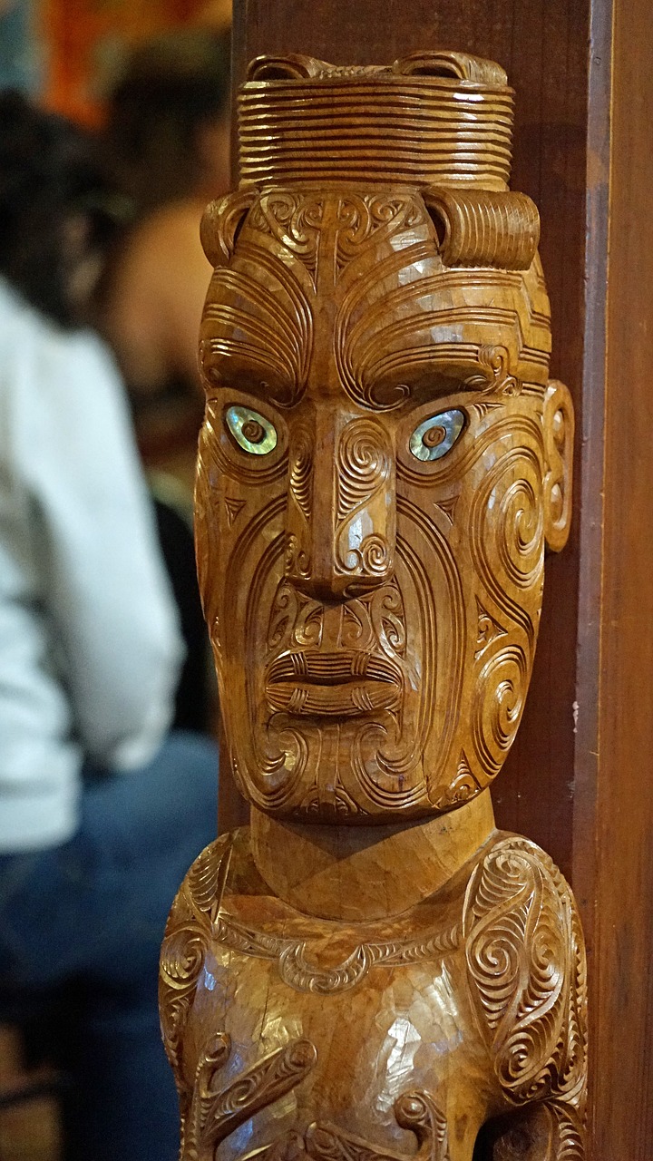 Maorų Figūra, Drožyba, Figūra, Meno Amatai, Holzfigur, Naujoji Zelandija, Amatų, Veidas, Ornamentas, Maori