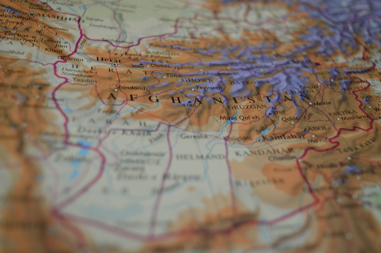 Žemėlapis, Afganistanas, Atlasas, Artimieji Rytai, Asija, Geografija, Kelionė, Šalis, Kartografija, Sienos