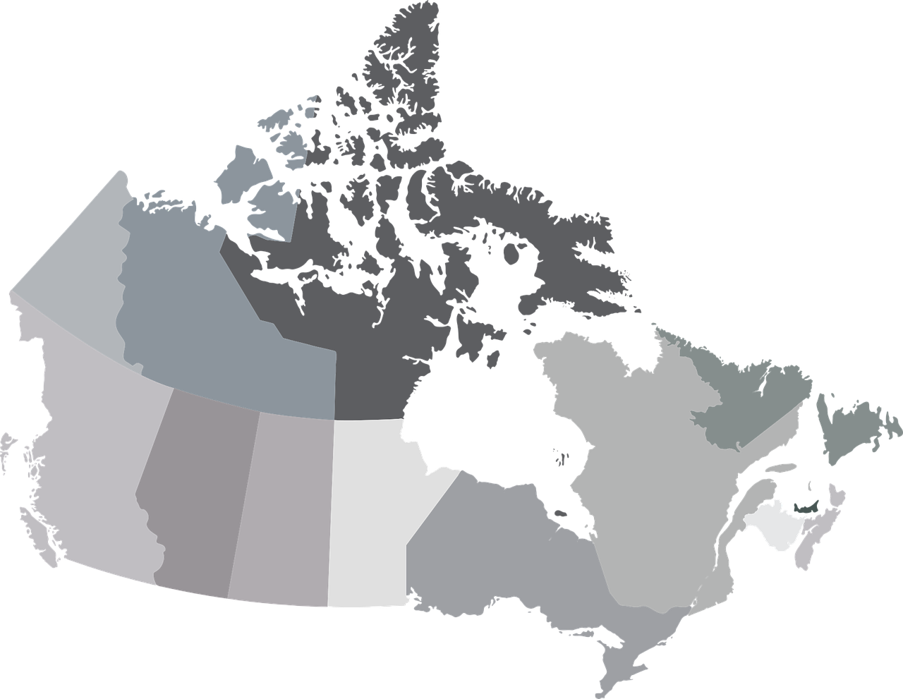 Žemėlapis, Kanada, Provincijos, Teritorijos, Alberta, Britų Kolumbija, Manitoba, Naujasis Bransvikas, Newfoundland Ir Labradoras, Naujoji Škotija